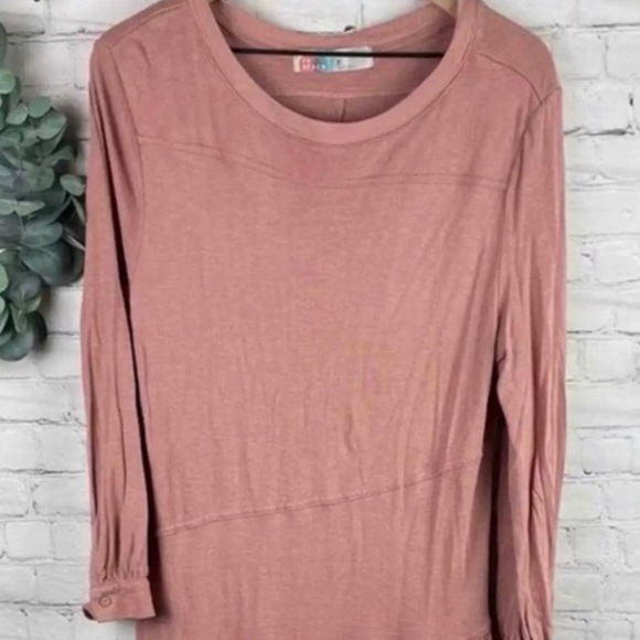 Free People Beach Jilly Midi Rose Blush Dress Size Large - Picture 5 of 13